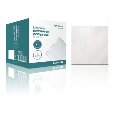 Klinion Mullkompresse nonwoven 4-lagig 10x10cm 