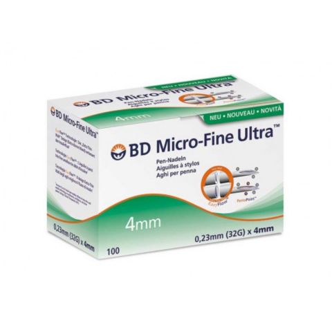 BD Microfine Ultra Pen-Nadel 0,23 x 4mm (32G) 100 Stück Box