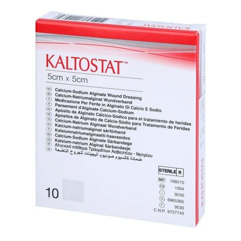 Kaltostat Alginat-Wundverband 5x5cm 10 Stück