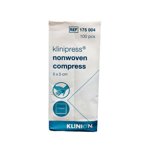 Klinion Mullkompresse nonwoven 4-lagig 5x5cm 100 Stück